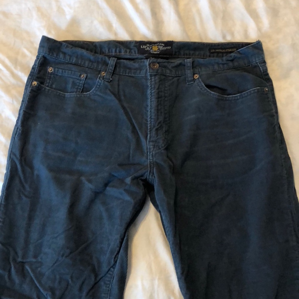 Navy Blue Lucky Brand 221 Corduroy pants